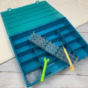 Rainbow Loom w/ Bands + Blue Handled Container